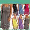 Elegant Womens Summer Boho Floral Short Midi Dress For Cocktail Evening Parties