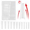 240pcs Extra Long Nail Tips Artificial French False Nail Tips for DIY Nail SalonTransparent