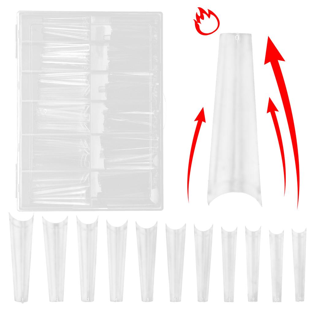 240pcs Extra Long Nail Tips Artificial French False Nail Tips for  Nail Salon