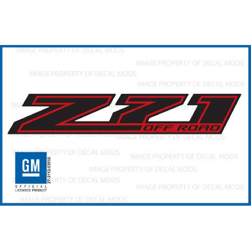 2x 14-18 Z71 Off Road Decals stickers Chevy Silverado GMC Sierra Red Black FG7G3