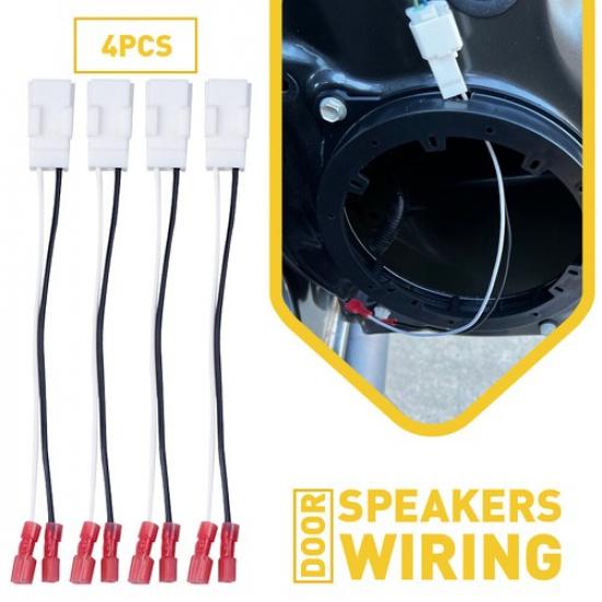 4pcs Door Speakers Wiring Harness Adapter Connector for Dodge Ram 1500 2500 3500