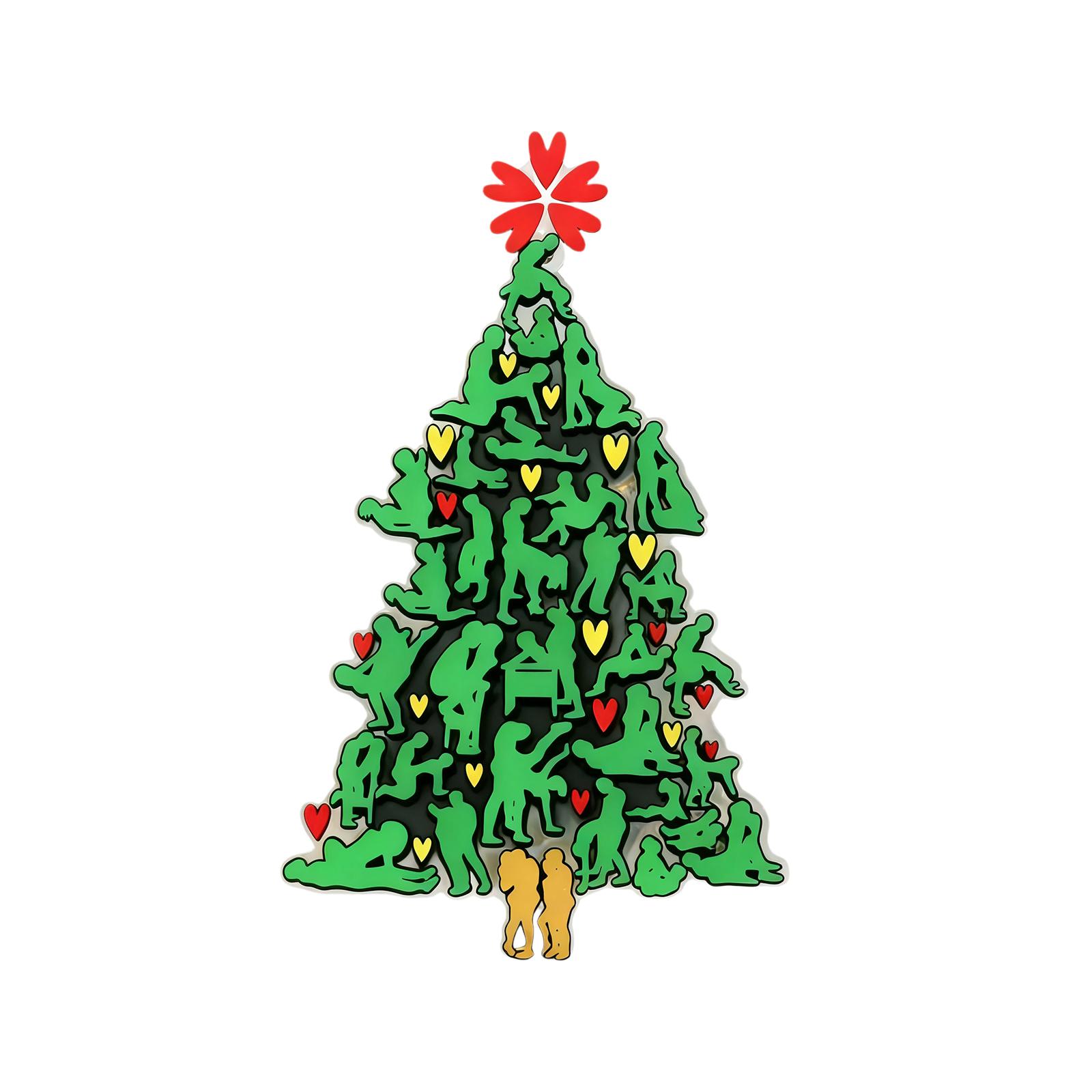 

2D Flat Acrylic Pendant Christmas Decorations Christmas Tree Ornaments Gifts One Size