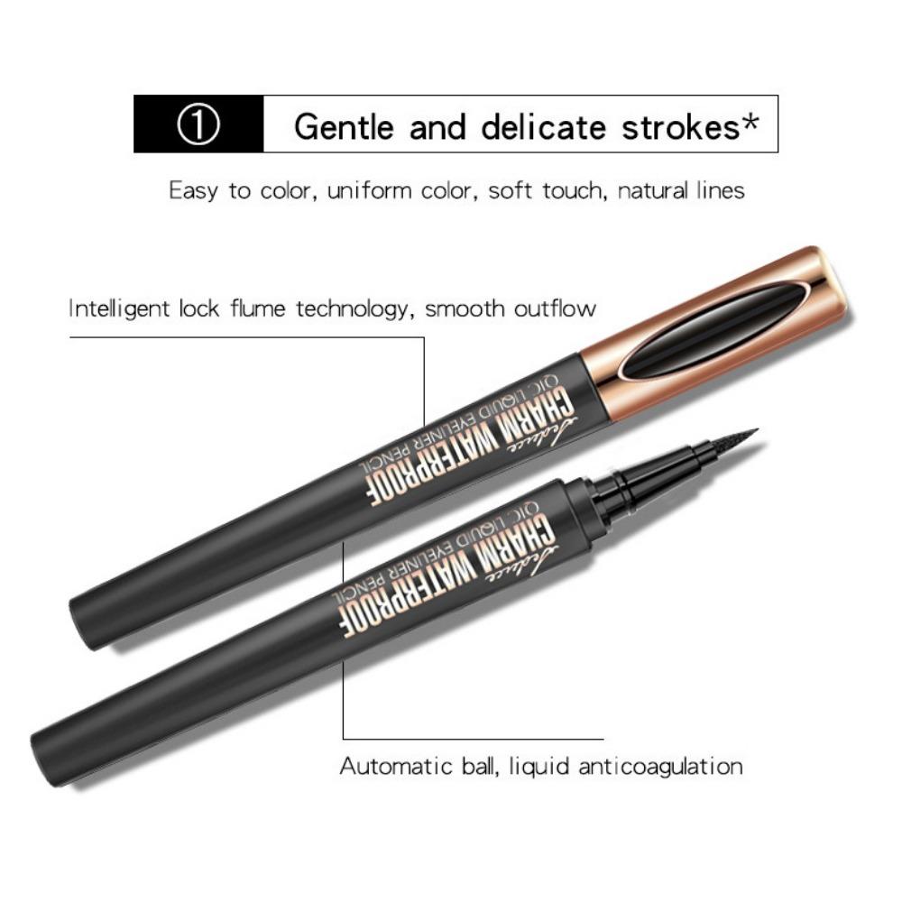 QIC Membrane Eyeliner, Waterproof Makeup, Not Smudge, Makeup, Makeup, Sponge Head Eyeliner, Makeup Pen Makeup