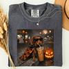 Divertente Maglietta di Bassotto per Halloween, Carina Maglietta Grafica di Cane per Halloween, Maglietta di Cane con Caffè Freddo alla Zucca, Maglietta Grafica di Cane per la Stagione Spettrale, Regalo per Mamma di Cane