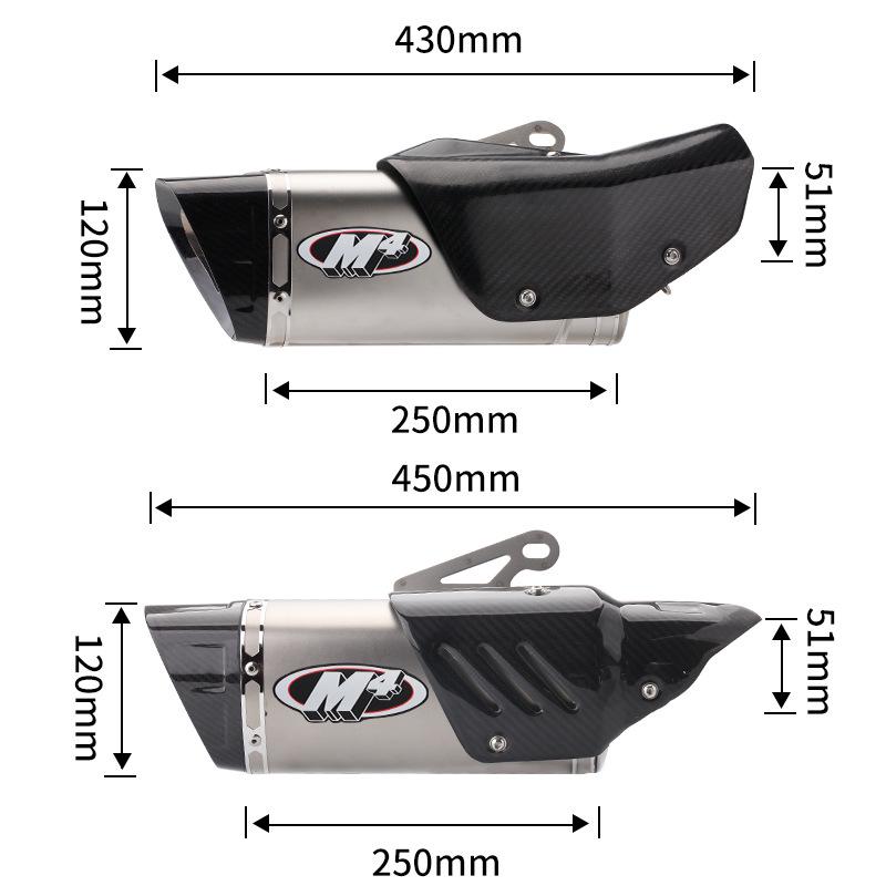Ninja ZX6R, ZX10R, R1, MT09 Street & Off-road Motorcycle Exhaust Pipe