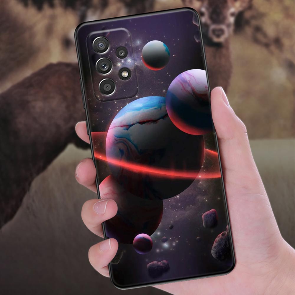 Sky Space Moon Stars Universe Phone Case For Samsung Galaxy A57 A56 A37 A55 A36 5G A26 A54 A52 A35 A34 A25 A17 A16 A15 A07 Cover