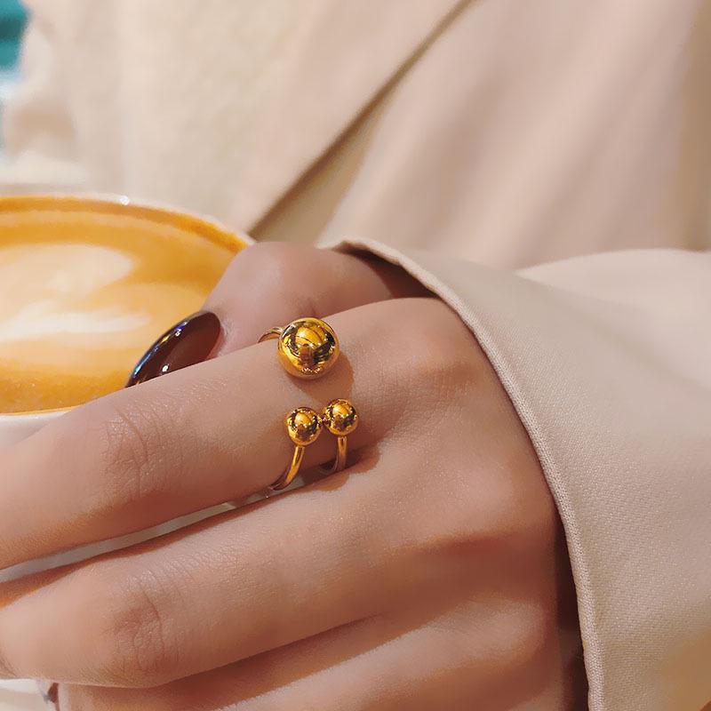 18k Gold Butterfly Love Titanium Steel Ring - European & American Trendy Women's Jewelry