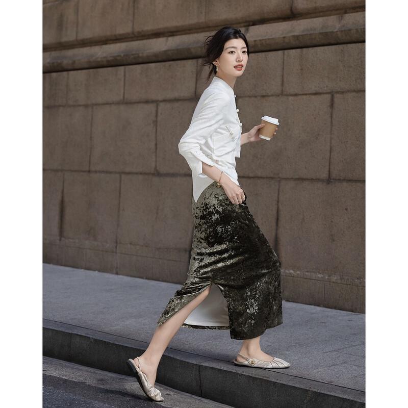 Demana Winter New Chinese Style Jacquard Frog-Button Top