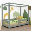 BUNKY Children's Cabin Bed 120 X 180 Sage Green