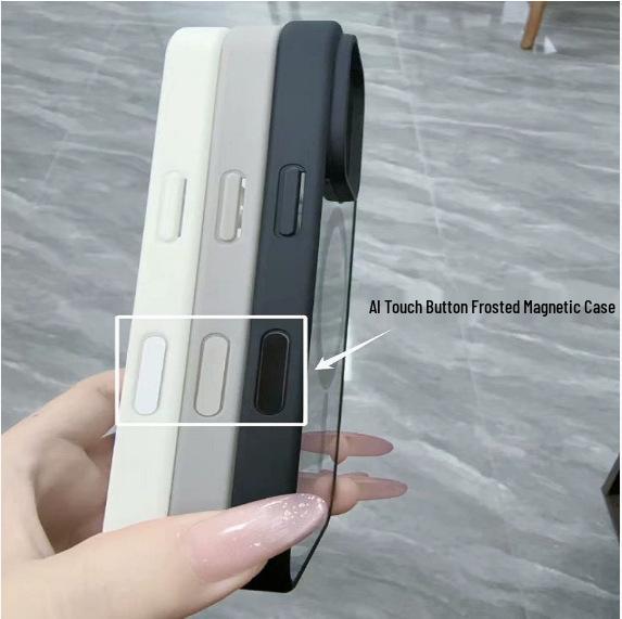 Apple 17 Pro Max Frosted Magnetic Case with Touch Button for 16 Pro/iPhone 17