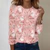 Long Sleeve Shirts For Women Cute Print Graphic Tees Blouses Casual Plus Size Basic Tops Pullover