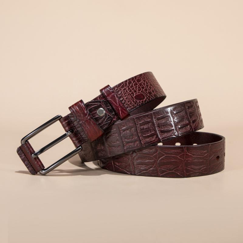 First Layer of Foreskin Head Belt Men's Belt Real Cowhide Belt Casual Pin Buckle Belt