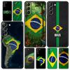 Phone Case For Samsung Galaxy S25 Edge S24 S23 S22 S21 Ultra S20 FE 5G S10 S10E S9 Plus Soft TPU Cover Large Brazil Flag