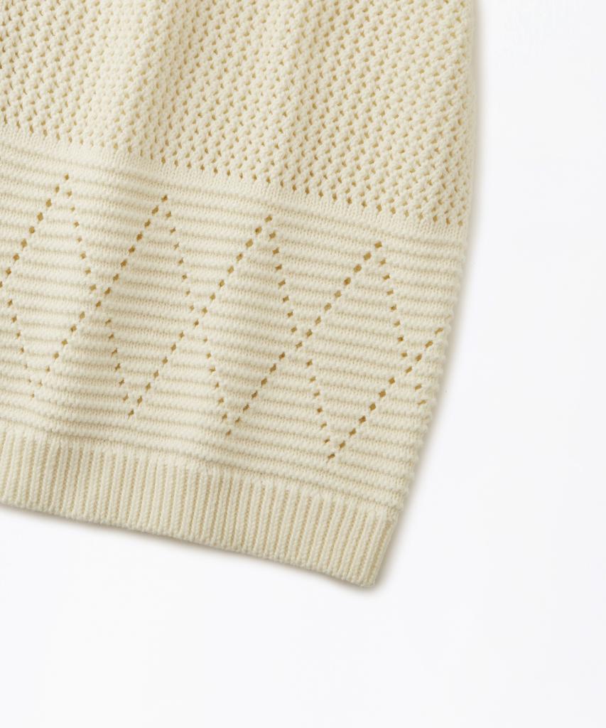 OUTSTANDING Hs Crochet Knit Cardigan_Ivory