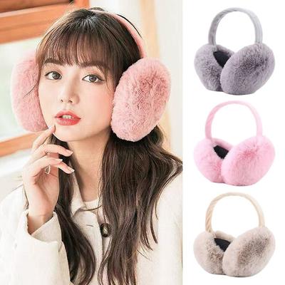 Fashion Winter Foldable Warm Ear Muffs Fluffy Cosy Thicken Warm Plush Earmuffs Soft Casual Ear Protection Ear Muffs