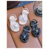 Sandalias de Niña Verano Zapatos de Princesa con Velcro de Suela Blanda para Niños Lazo Pequeño, Mediano, Grande Verano para Niñas
