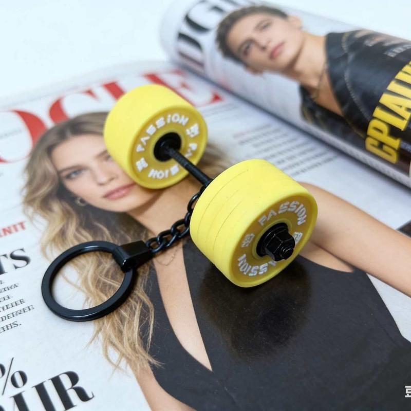 Odnímatelný mini jednoruční činka klíčenka Kreativní činka na vzpírání Klíčenka Závěsná ozdoba na batoh tašku Pro milovníky posilovny Dárek