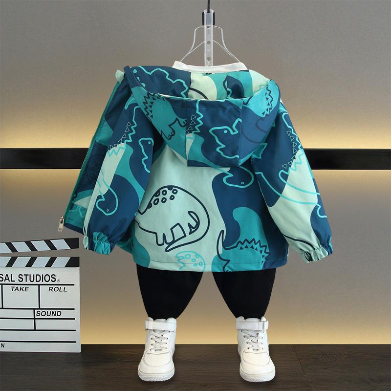 Children's Casual Cartoon Hooded Jacket 2025 Spring Fashion Jacket for Boys