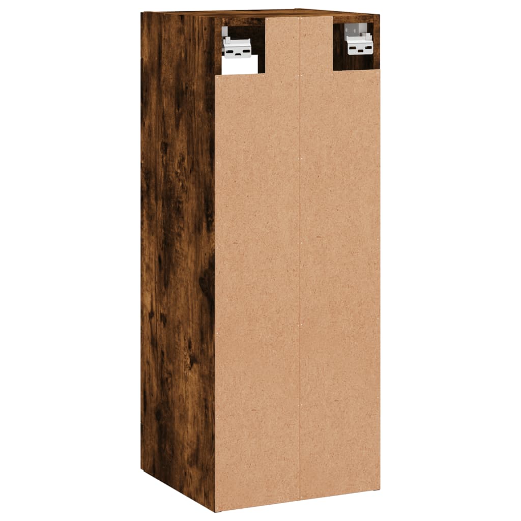 Wall Mounted Cabinet Smoked Oak Finish 34.5 x 34 x 90 cm