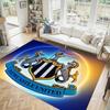 Newcastle United Fußball Design Kristall Samt Teppich Gemütlich Nein?Rutschfester Teppich mit Aufdruck für Schlafzimmer Wohnzimmer Eingang