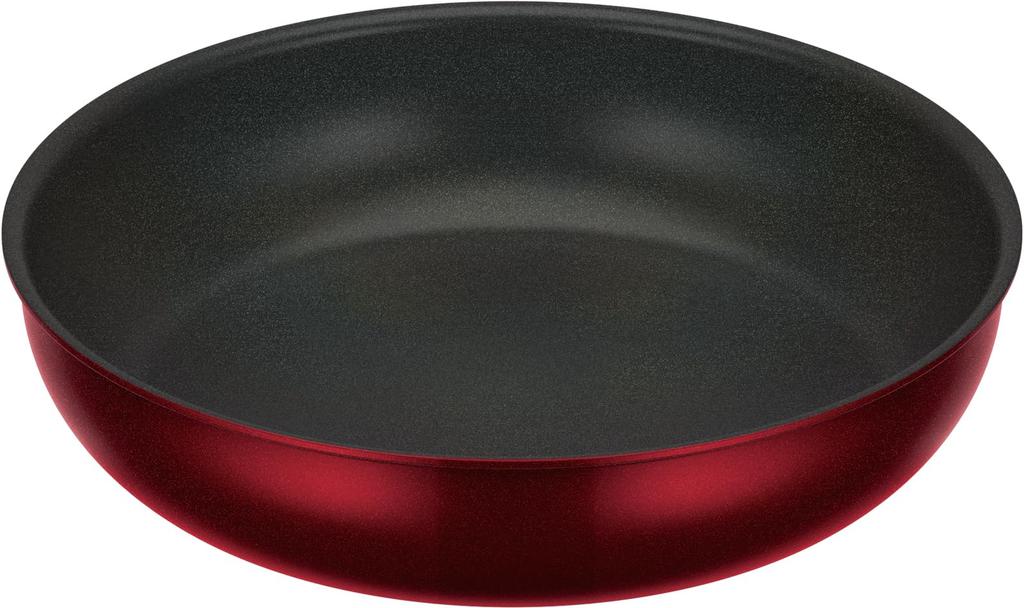 Thermos Durable Series Detachable Handle Frying Pan KVD Compatible Deep Red DR IH/Gas KVD-028