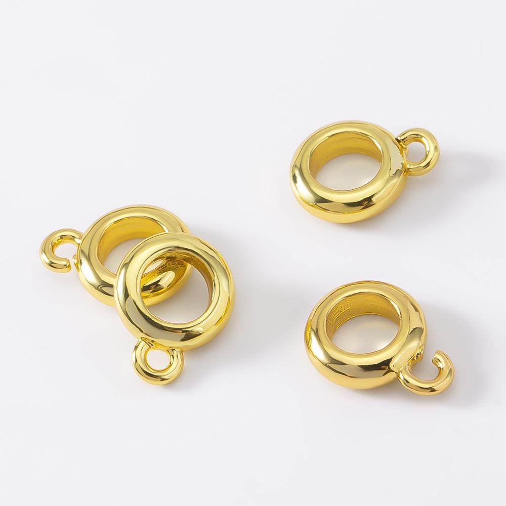 5pcs 10pcs 18K Gold Plated Bails Jewelry Accessories Pendants Bead Separator Charm Holder Jewelry Making Supplies Necklace Bail