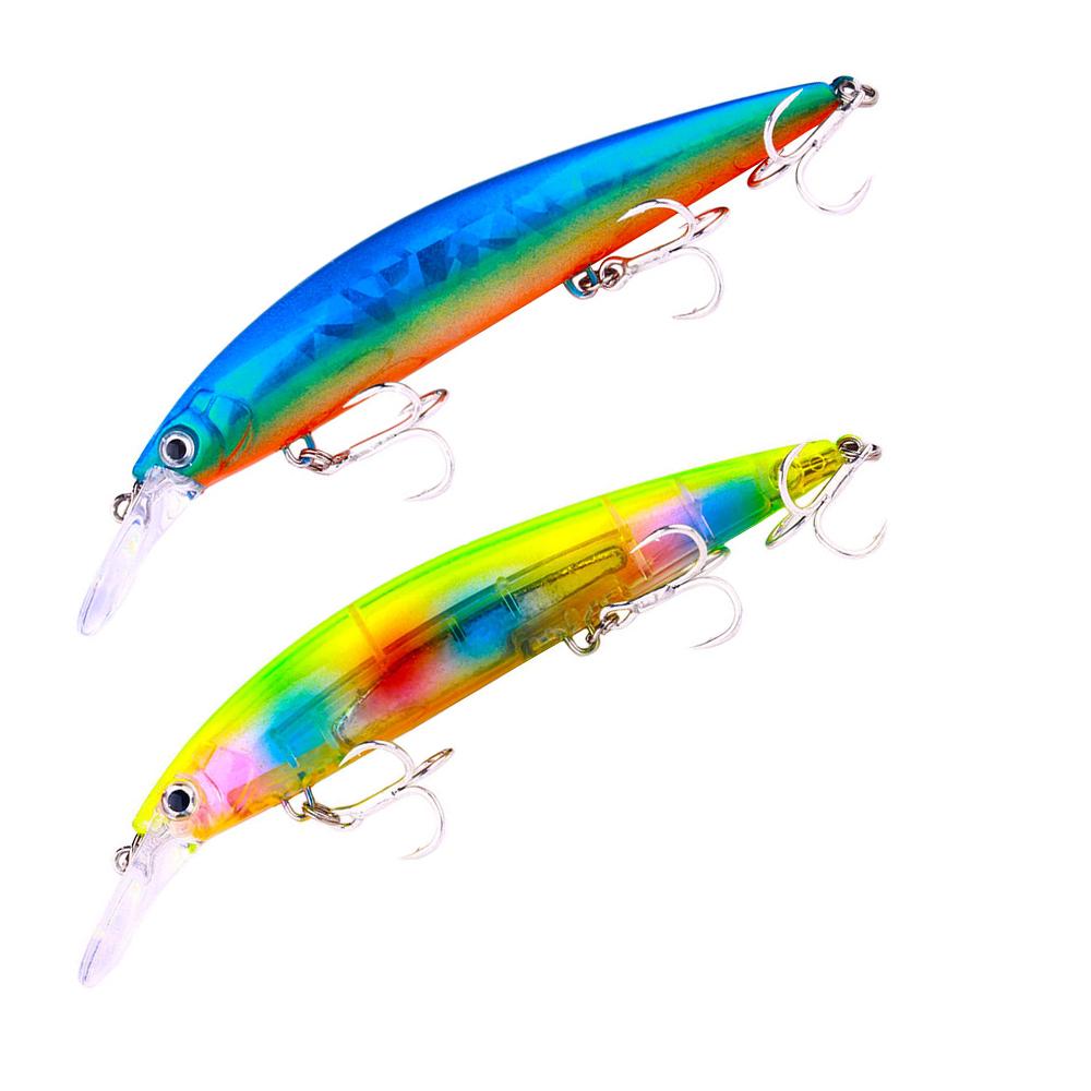 Hard Lure Minnow 13cm-36g Sinking Minnow Hard Bait Fishing Lures Minnow with Treble Hook