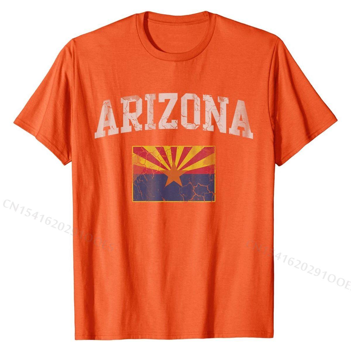 

Arizona Flag Retro Men Women Kids Gift T-Shirt Custom Tshirts Fashion Cotton Men Tops Tees Customized 4XL