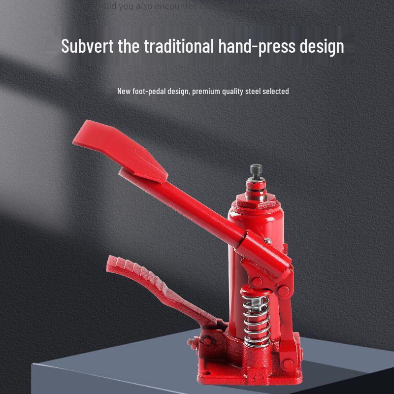 3-Ton Foot-Operated Hydraulic Jack for Small Cars and SUVs, Vertical Type, with Diamond Drill Stand.