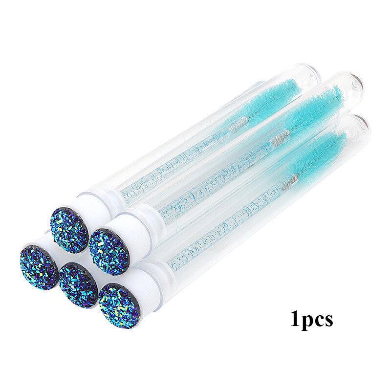 3pcs Eyelash Eyebrow Brush Mascara Wands Diamond Tube Crystal Handle Lash Applicator+