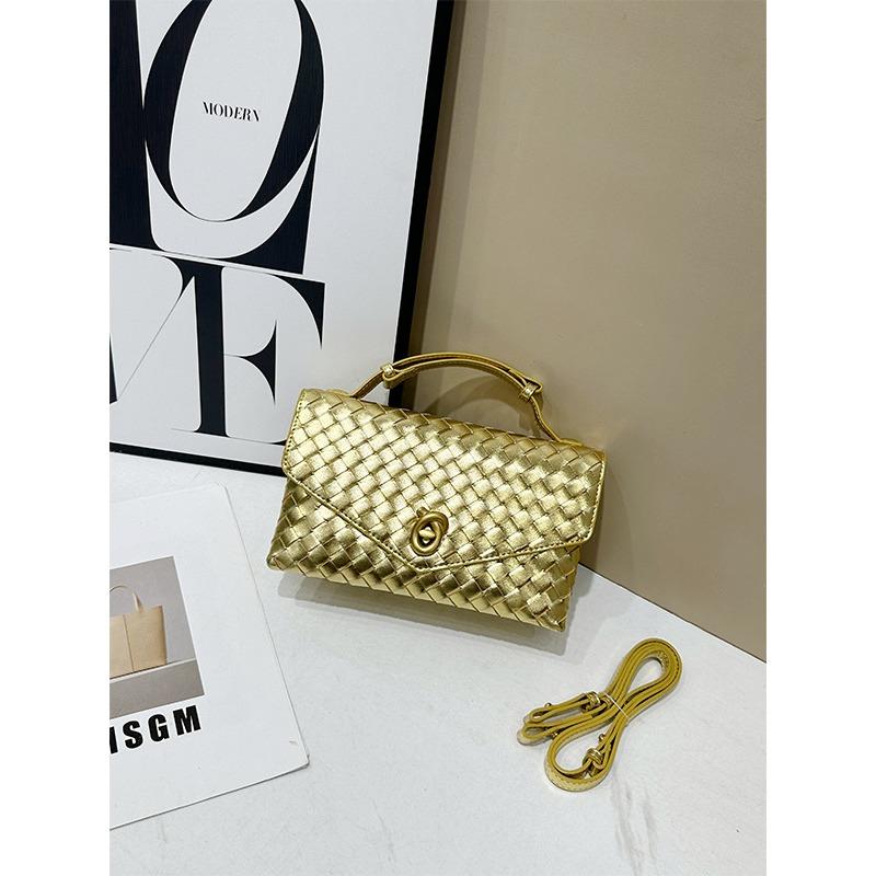 New Woven Bag Envelope Retro Briefcase Shoulder Portable Messenger Women's Bag