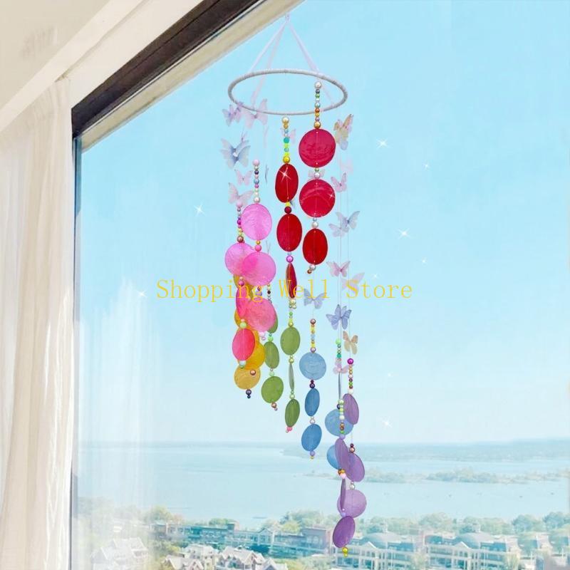 KX4B Decorative Butterfly Seashells WindChimes Pack, Mix Color for a Personals Touch in Decoration
