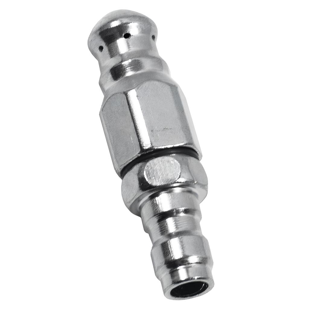 Stainless Steel High Pressure Nozzle 1/4inch Quickly connect 1 Front 6 Back Nozzle Professional Drain Cleaning Tool