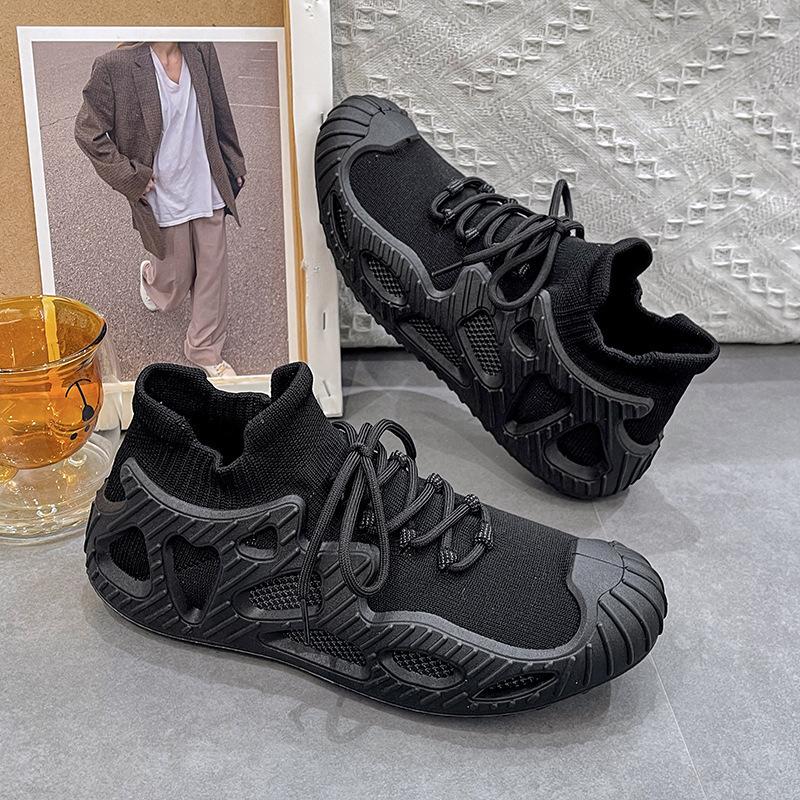 2023 Vår og Sommer Nye Flygende Vevde Damesko Sportssko Dame Pustende Student Fritidssko Dame Gummi Lav Topp Sko