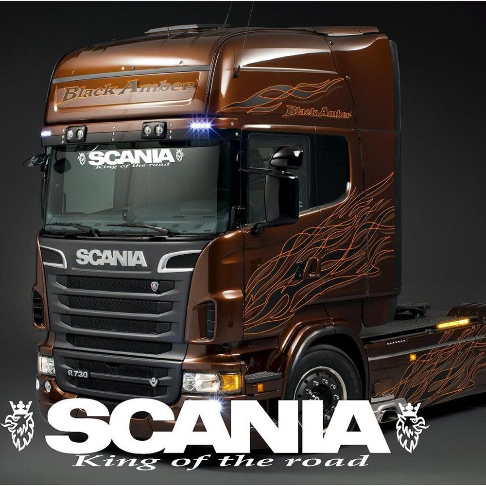 

King of The Road Screen Sticker Decal for Scania Lorry Cab Windscreen Glass 110cmwidex20cmhigh м ятний