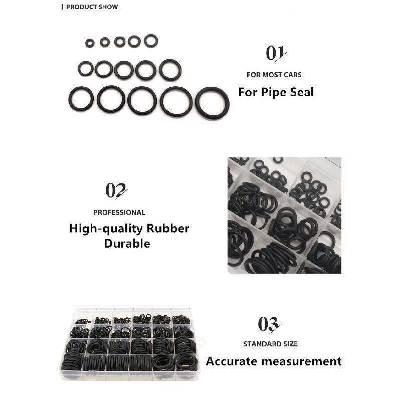 740 Pcs Boxed Thickness 1.5/2.4/3.1Mm Car Air Conditioning O-Ring Seal Gasket