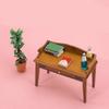 Tiny Study Desk 1/12 Miniature Model Realistic Dollhouses Accessory Creative Scene Building For Adults