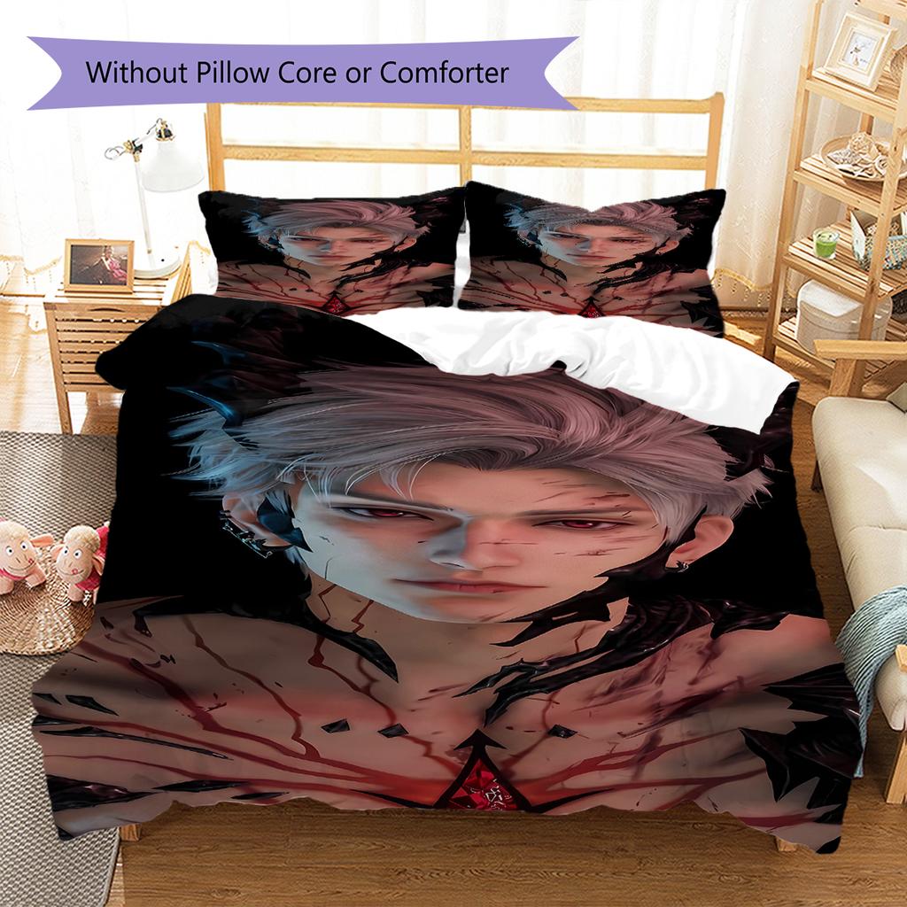 Love and Deepspace Sylus Pattern Bedding,Quilt Set Quilt Cover Pillowcase Home Birthday Gift (1 * duvet cover + 2 * pillowcase, without core)
