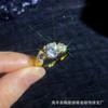 PT950 3Ct Three-Stone Moissanite Ring Platinum Bridal Set18K Gold Plated Luxury EU US Light Luxury Jewelry Jewelry