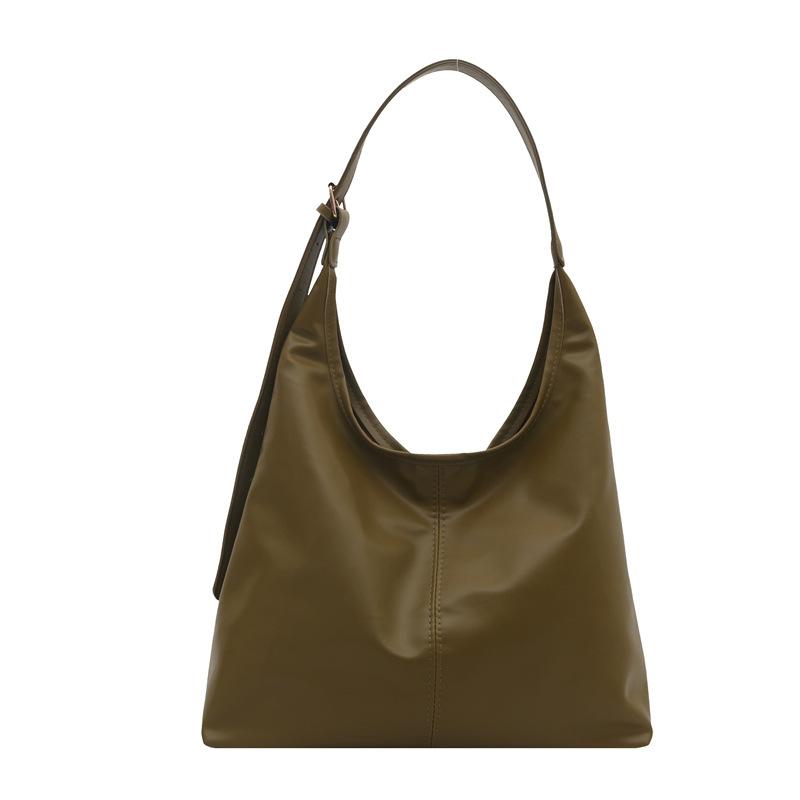 Large Capacity Commuter New Popular 2025 Solid Color Simple Casual Shoulder Underarm Tote Bag Women