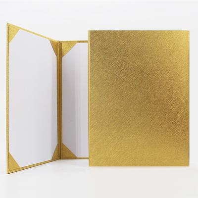 31.3x23cm Copertă Carton Calitate Bună Discurs Adresă Dosar Gol Pentru A4 210X297MM Din Hârtie Specială Perlată Culoare Aurie