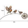 Metal Bird Garden Stake Weather Resistant Bird Plant Stake Robin Yard Ornament  Flower Pot Decor
