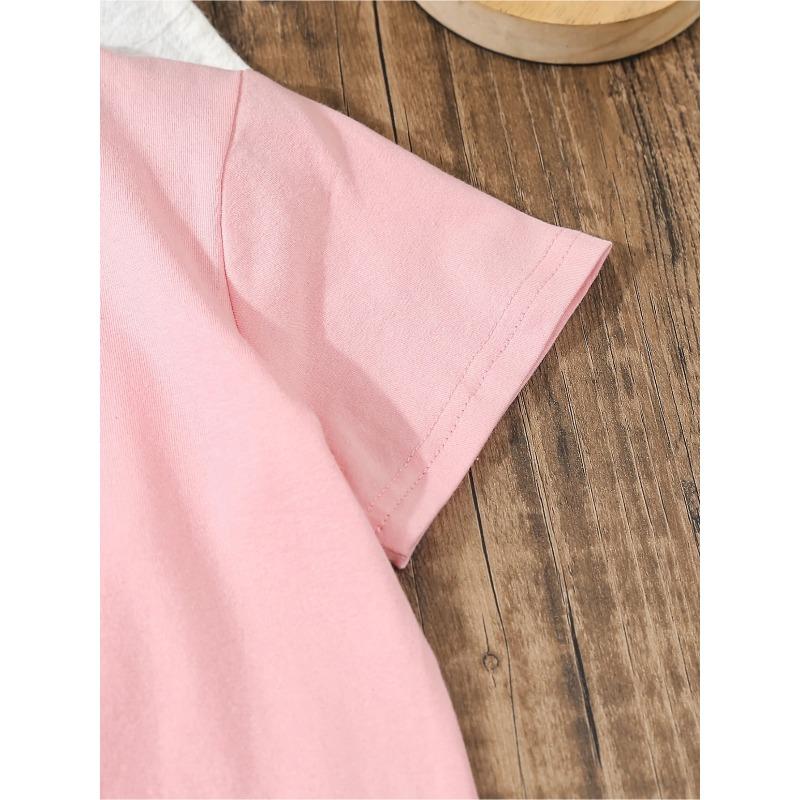 Fruits Letter Strawberry Print Short-Sleeved Round Neck T-Shirt