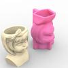 Bowknot Girl Flower Pot Silicone Resin Mould DIY Succulent Planter Molds Craft
