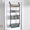 No-Drill Door Hanging Basket Organizer - Multi-Layer Storage Rack for Bathroom
