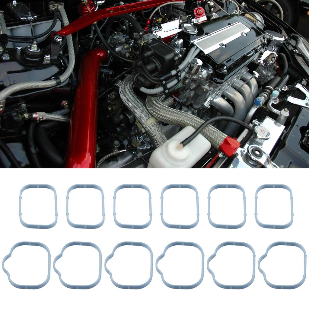 12pcs Professional Engine Intake Manifold Gasket Set Anticorrosion for MS97204 3.6L High Temperature Resistant Silicone