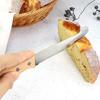 Stainless Steel Bread Knife Serrated Knife Wooden Handle Fruit Knife Bread Slicer Cake Knife Slicing Cookie Cutter