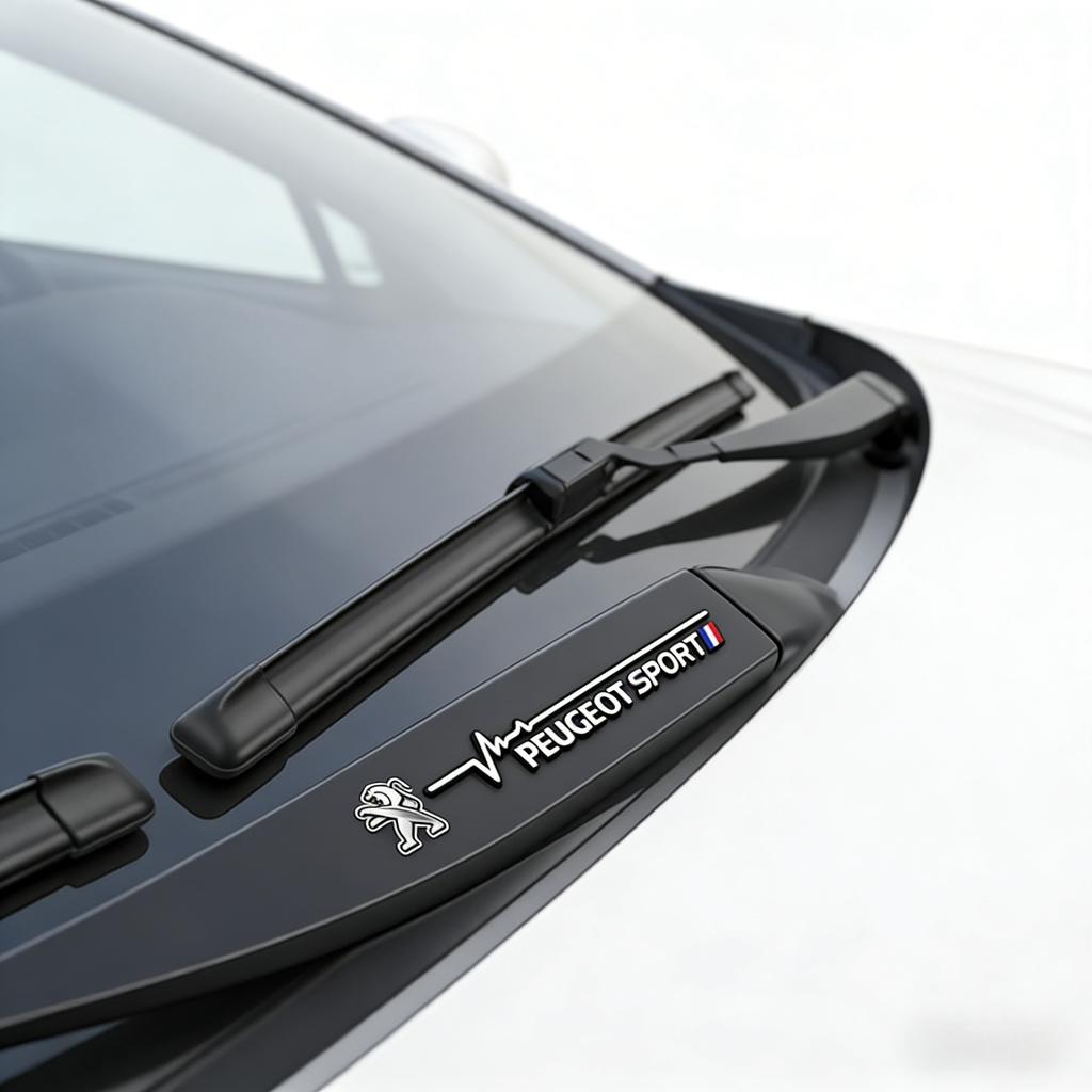2pcs wiper stickers PVC material waterproof and sunscreen decals car decoration accessories suitable for Peugeot cars