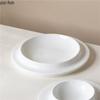 Pure White Creative Ceramic Thick Soup Plate Dessert Snack Plate Sushi Plate Restaurant Molecular Cuisine Specialty Tableware