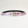PU Belt With Metal Buckles Glitter Rhinestones Waist Strap For Women and Men